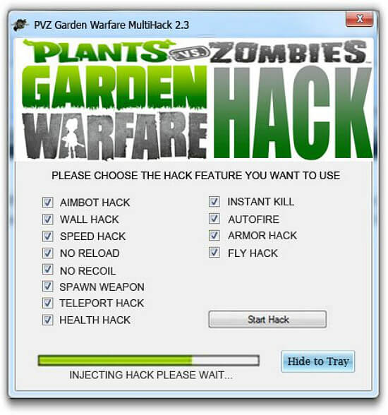 Plants vs Zombies Garden Warfare Hack