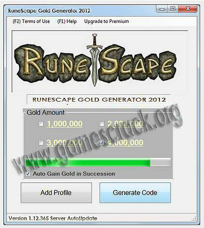 Runescape Gold Generator