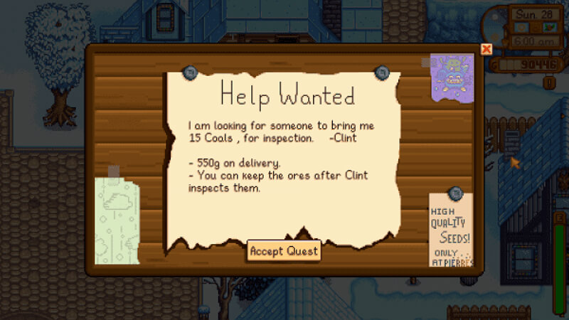 Clint Quests Stardew Valley