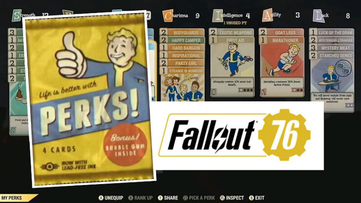 Fallout 76 Perk Cards