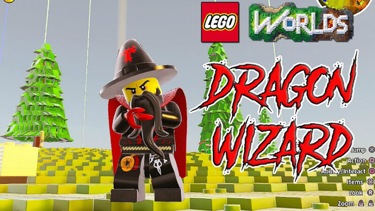 how do you get the dragon in lego worlds