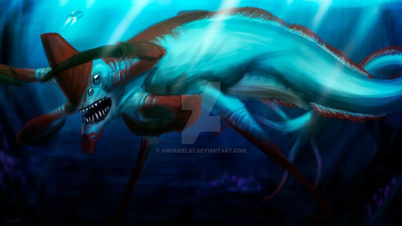 Scanned a Reaper Leviathan  barely : r/subnautica