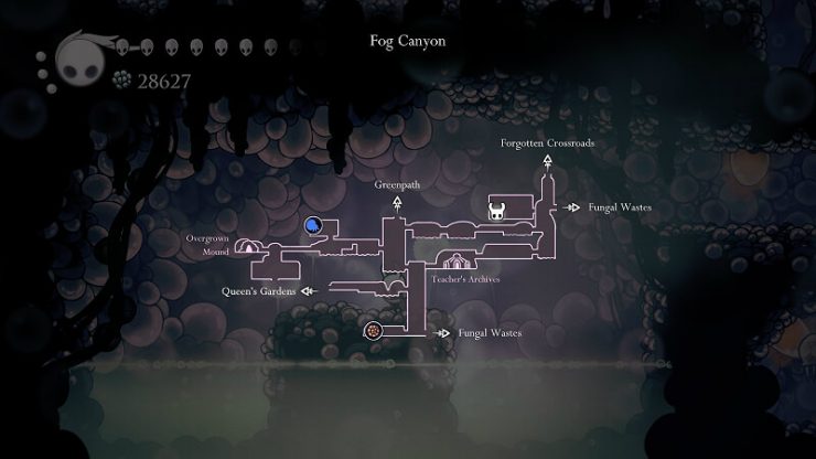 hallow knight fog canyon map