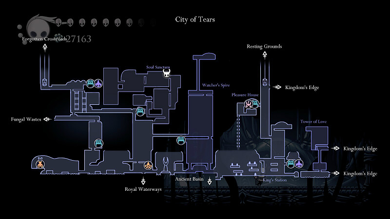 completed hollow knight map